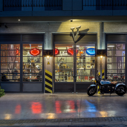 Legendary Motorcycles Garage entrance