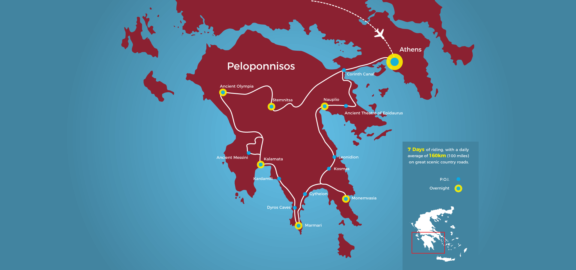 The isle of Morea Tour Map