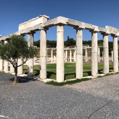 Palestra, the wrestlers gymnasium in Ancient Messene